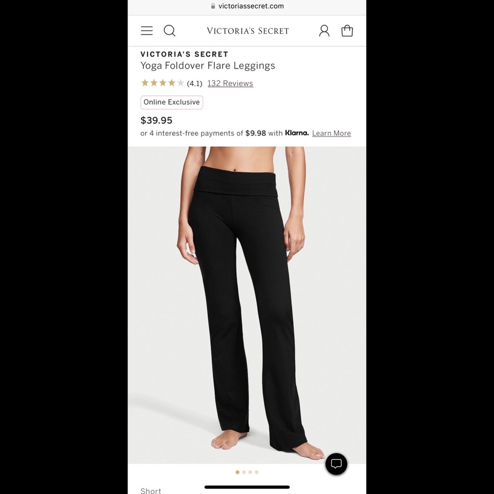 VICTORIA'S SECRET Yoga Foldover Flare Leggings